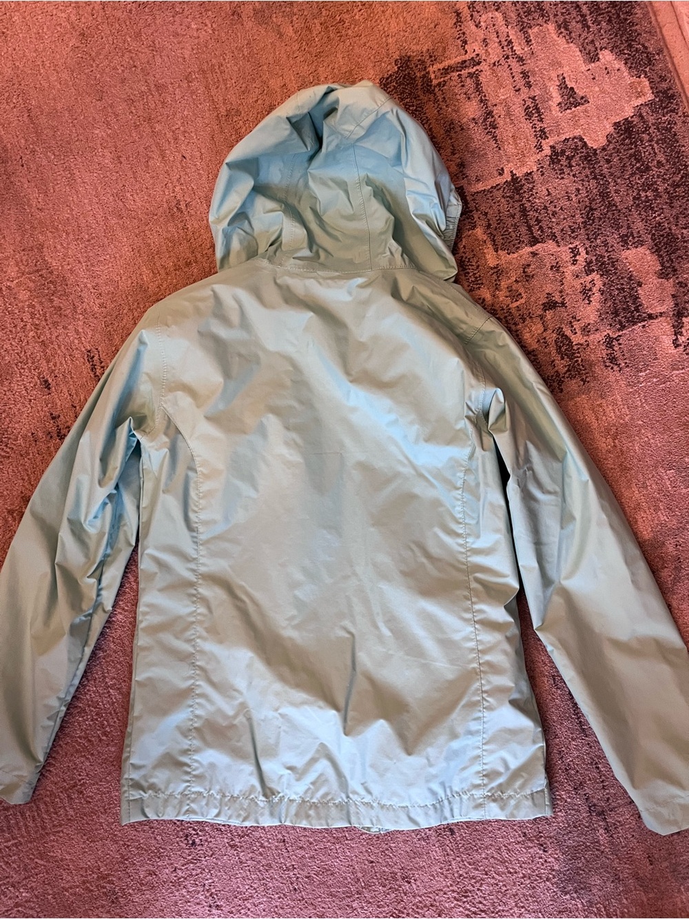 Columbia Omni-Tech Hooded Rain Jacket, Sage Green (Girls’ M, 10/12)